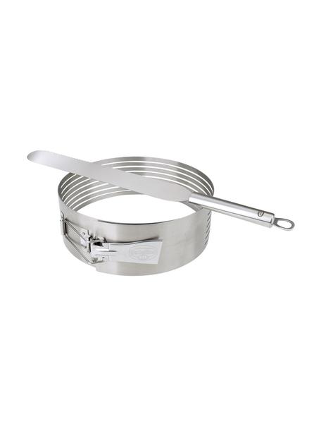 Moule à gâteaux avec couteau Sweetie, 2 élém., Acier inoxydable, Couleur argentée, Ø 28 x haut. 8 cm
