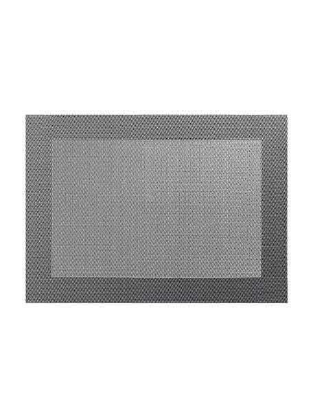 Kunststoffen placemats Trefl, 2 stuks, Kunststof (PVC), Grijs, B 33 x L 46 cm