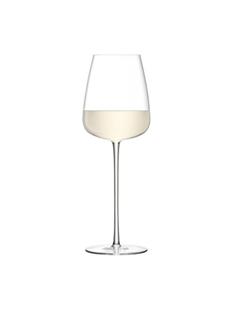 Mondgeblazen witte wijnglazen Wine Culture, 2 stuks, Glas, Transparant, Ø 9 x H 26 cm