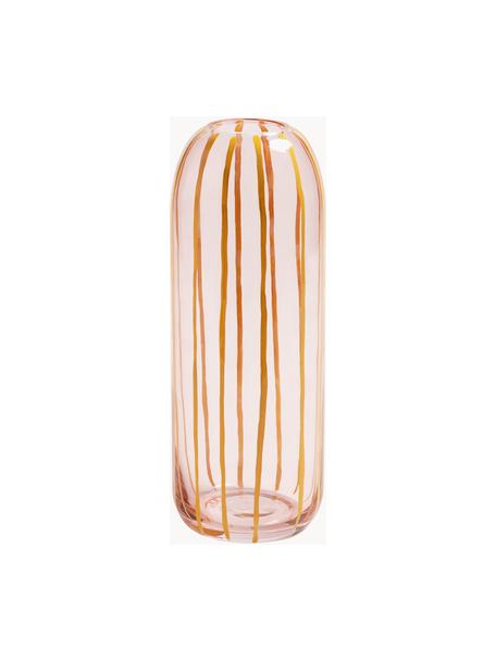 Jarrón artesanal de vidrio Sweep, Vidrio, Amarillo, naranja, Ø 10 x Al 27 cm