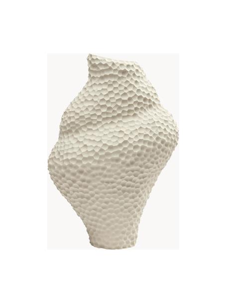 Design-Vase Isla in organischer Form, H 32 cm, Keramik, Off White, B 22 x H 32 cm