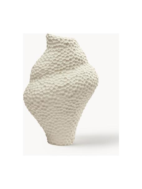 Vase design de forme organique Isla, haut. 32 cm, Céramique, Blanc cassé, larg. 22 x prof. 32 cm