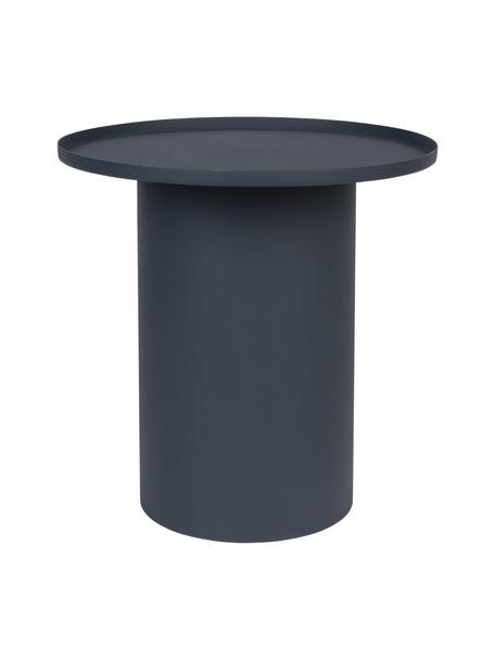 Okrúhly kovový pomocný stolík Sverre, Kov s práškovým náterom, Matná modrá, Ø 46 x V 45 cm
