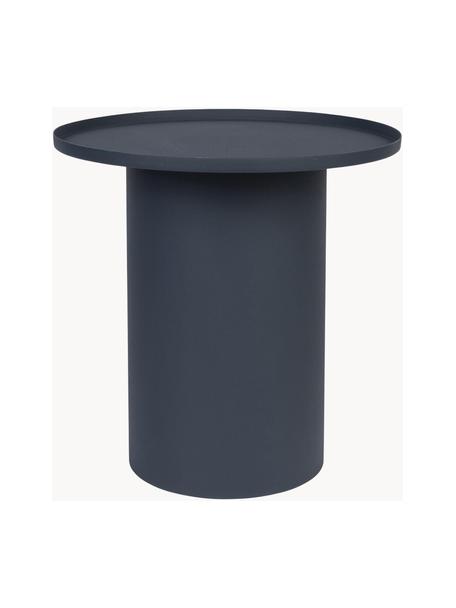 Runder Metall-Beistelltisch Sverre, Metall, pulverbeschichtet, Dunkelblau, Ø 46 x H 45 cm