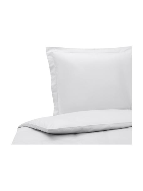 Saténová posteľná bielizeň z organickej bavlny so širokým lemom Premium, Svetlosivá, 135 x 200 cm + 1 vankúš 80 x 80 cm