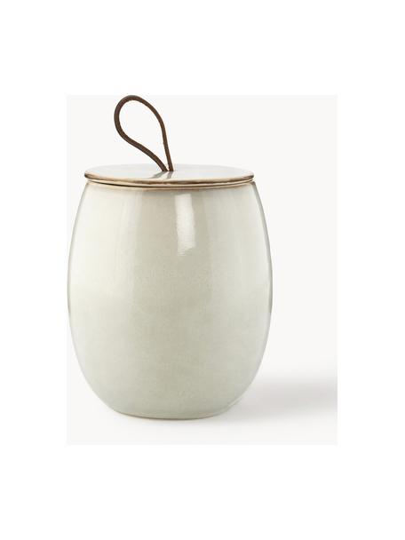 Pot de rangement Amera, Grès cérame, Beige clair, Ø 12 x haut. 16 cm