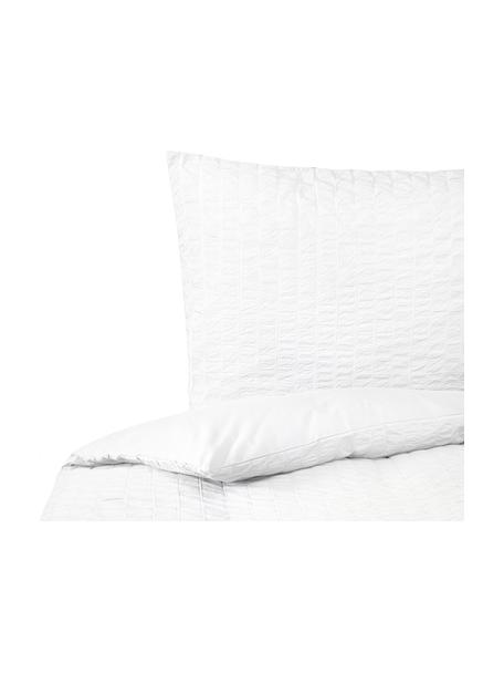 Bavlnená obojstranná posteľná bielizeň Esme, Biela, 135 x 200 cm + 1 vankúš 80 x 80 cm