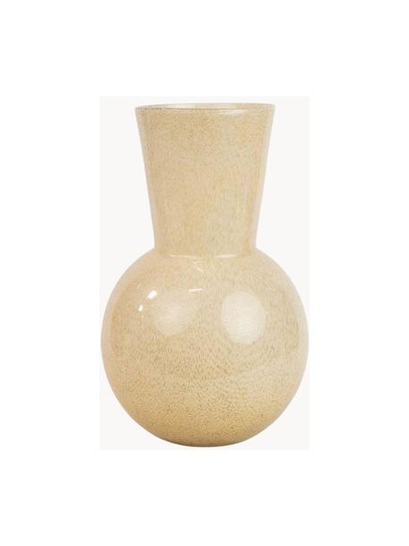 Glas-Vase Dune, H 38 cm, Glas, Hellbeige, Ø 25 x H 38 cm