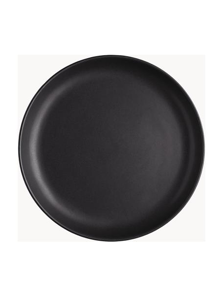 Frühstücksteller Nordic Kitchen, 4 Stück, Steinzeug, Schwarz, Ø 17 cm