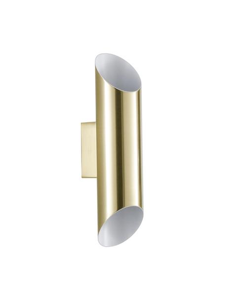 Wandlamp Renee, Lampenkap: geborsteld metaal, Goudkleurig, D 10 x H 28 cm