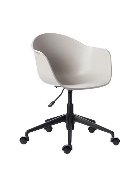 Schreibtischstuhl Claire in Grau, Sitzfläche: 65 % Polypropylen, 35 % G, Beine: Metall, pulverbeschichtet, Rollen: Kunststoff, Grau, B 66 x T 60 cm