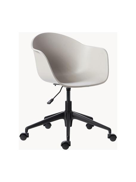 Krzesło biurowe Claire, Stelaż: metal malowany proszkowo, Greige, S 66 x G 60 cm