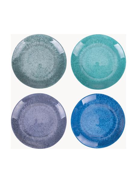 Assiettes plates Ocean, 4 élém., Mélamine, Tons bleus et lilas, Ø 28 cm