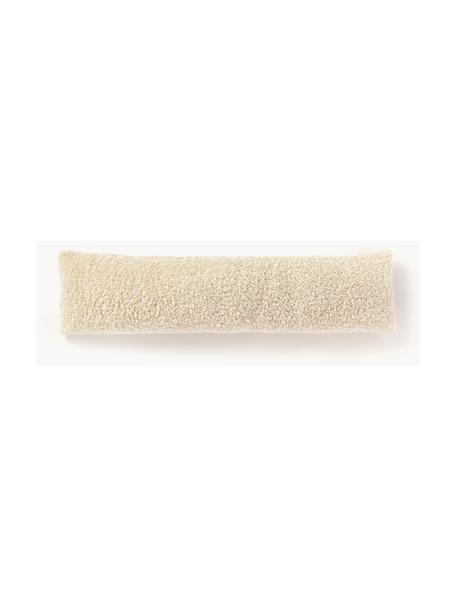 Coussin décoratif long en tissu peluche Dotty, Blanc crème, larg. 30 x long. 115 cm