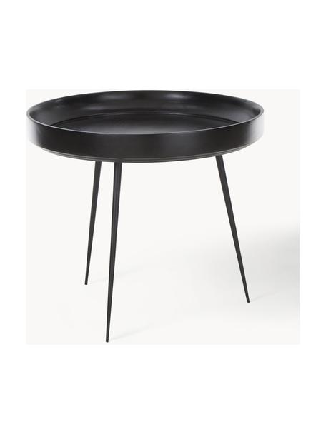 Table d'appoint ronde en manguier Bowl, Manguier laqué, noir, Ø 53 x haut. 46 cm