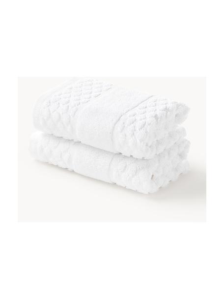Asciugamano Katharina, varie misure, Bianco, Asciugamano per ospiti XS, Larg. 30 x Lung. 30 cm, 2 pz