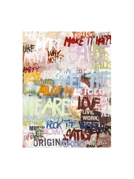Canvas print Streetlife, Afbeelding: digitale print met olieve, Multicolour, 90 x 120 cm