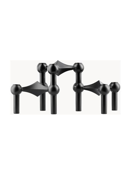 Set di 3 candelabri Stoff Nagel, Metallo rivestito, Nero opaco, (1 pezzo) Ø 10 x Alt. 7 cm