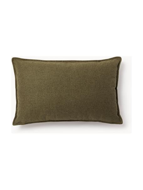 Poduszka Lennon, Tapicerka: 100% poliester, Oliwkowy zielony, S 80 x D 50 cm