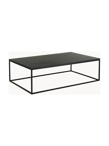 Mramorový konferenční stolek Alys, Černá mramorovaná, černá, Š 120 cm, H 75 cm