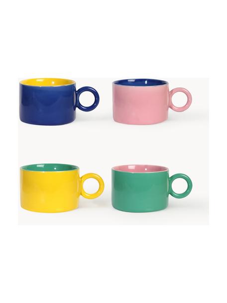 Tasses à café Chiquito, 4 élém., Grès cérame, Multicolore, Ø 8 x haut. 6 cm, 200 ml