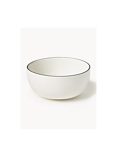 Bols à muesli en porcelaine Facile, 2 pièces, Porcelaine robuste de haute qualité (env. 50 % kaolin, 25 % quartz et 25 % feldspath), Blanc cassé, Ø 16 x haut. 8 cm