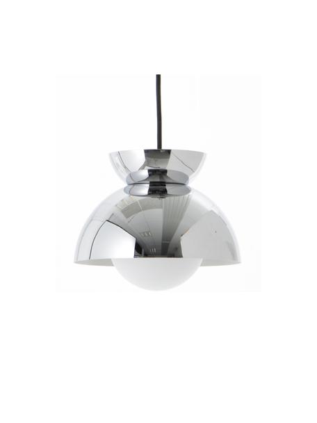 Lámpara de techo pequeña de diseño Butterfly, Cable: cubierto en tela, Cromo, Ø 21 x Al 19 cm