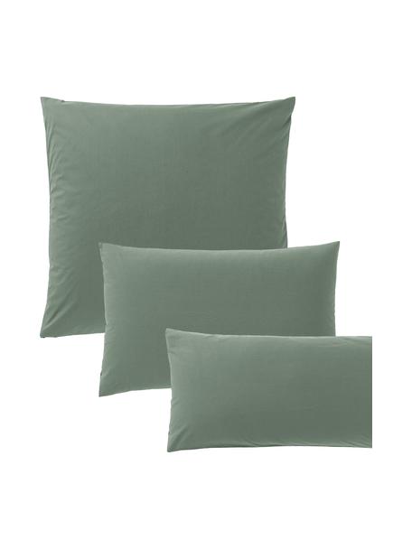 Funda de almohada de percal Elsie, Verde oscuro, An 50 x L 70 cm