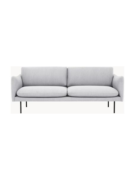 Sofá Moby (2 plazas), Tapizado: poliéster Alta resistenci, Estructura: madera de pino maciza, Patas: metal, Tejido gris claro, An 170 x F 95 cm
