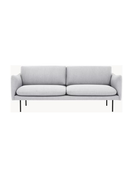 Sofa Moby (2-Sitzer), Bezug: Polyester Der hochwertige, Gestell: Massives Kiefernholz, Füße: Metall, pulverbeschichtet, Webstoff Hellgrau, B 170 x T 95 cm