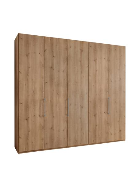 Drehtürenschrank Monaco, 5-türig, Korpus: Mitteldichte Holzfaserpla, Griffe: Metall, beschichtet, Holz, B 246 x H 216 cm