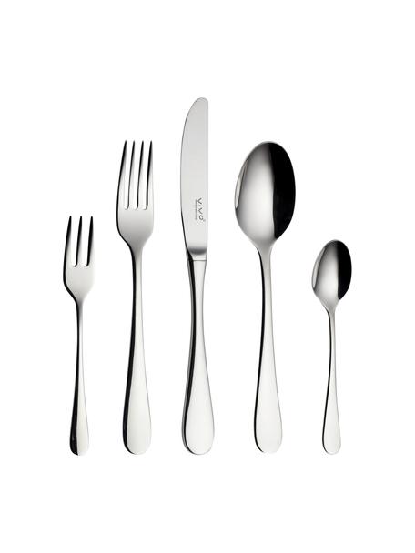 Ménagère en argent brillant New Sweet, 6 personnes (30 pièces), Acier inoxydable
Les couverts sont fabriqués en acier inoxydable. Ils sont donc durables, ne rouillent pas et sont résistants aux bactéries, Couleur argentée, Lot de différentes tailles