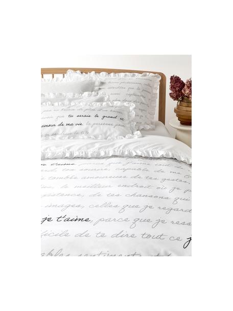 Baumwollperkal-Bettdeckenbezug Leire, Webart: Perkal Fadendichte 180 TC, Weiß, B 155 x L 220 cm