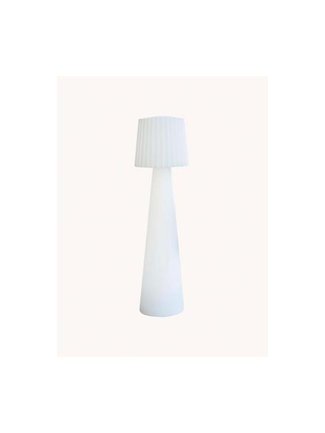 Lampadaire LED mobile d'extérieur Lady avec changement de couleur, intensité lumineuse variable, Plastique, Blanc, larg. 45 x haut. 74 cm