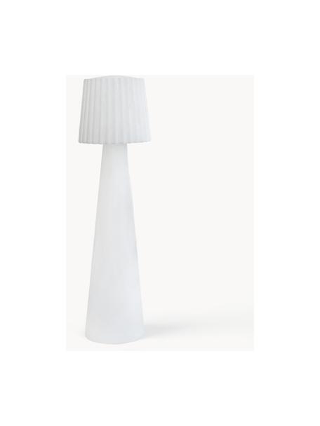 Lampada da terra portatile a LED per esterni con cambio colore Lady, luce regolabile, Plastica, Bianco, Alt. 110 cm