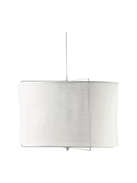 Lampa wisząca z lnu Clouds, Biały, Ø 50 x W 29 cm