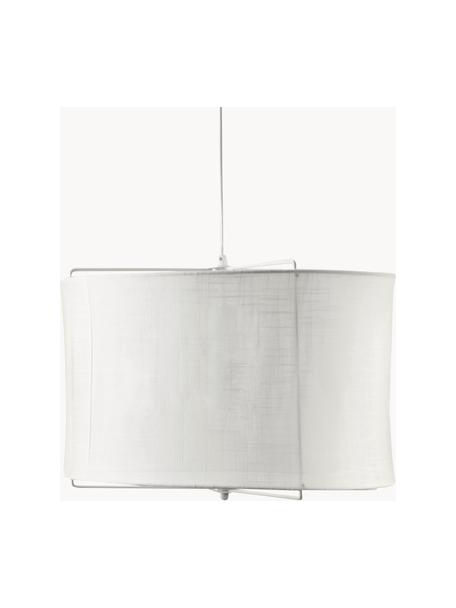 Lampa wisząca z lnu Clouds, Biały, Ø 50 x W 29 cm