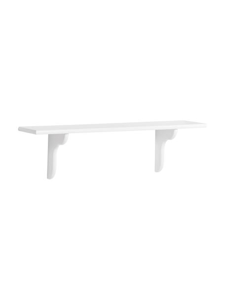 Półka ścienna z drewna sosnowego Eco Comfort, Lite drewno sosnowe z certyfikatem FSC, sklejka, Biały, S 90 x W 25 cm