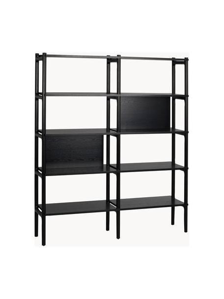Eikenhouten wandrek Holton, Frame: massief eikenhout, gelakt, Zwart, B 140  x H 166 cm