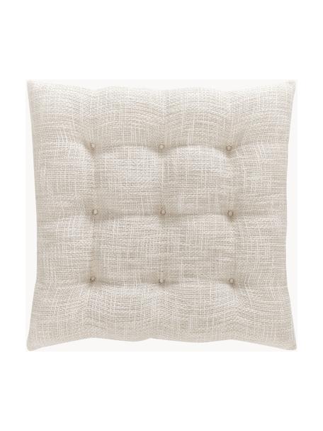 Cojín para silla de algodón Sasha, Tapizado: 100% algodón, Beige claro, An 40 x L 40 cm