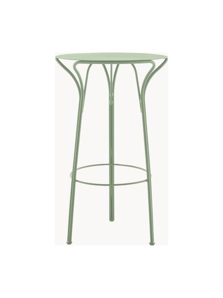 Table haute de jardin ronde Hiray, Ø 60 cm, Acier galvanisé, laqué, Vert sauge, Ø 60 cm