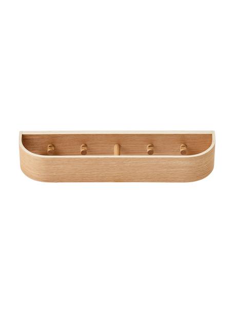 Wieszak ścienny z drewna dębowego Epoch, Płyta pilśniowa średniej gęstości (MDF), fornir z drewna dębowego, Jasne drewno naturalne, S 50 x W 8 cm