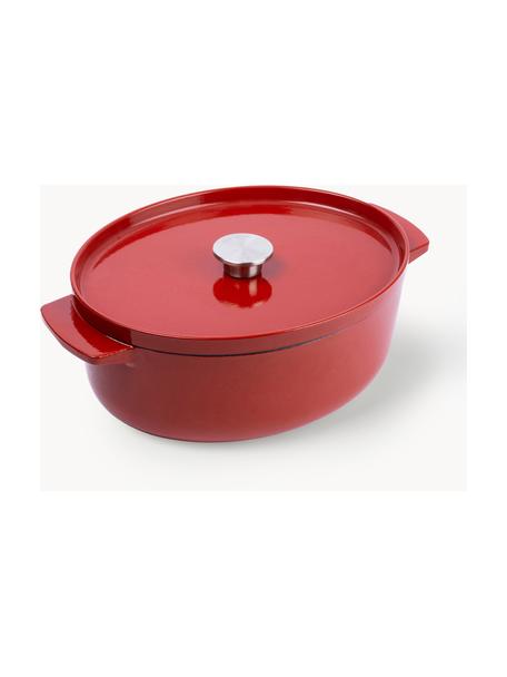 Cocotte ovale con rivestimento antiaderente Doelle, Ghisa con rivestimento antiaderente in ceramica, Rosso, Lung. 40 x Larg. 29 x Alt. 16 cm