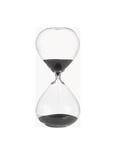 Glas-Sanduhr Ball, 90 Minuten, Schwarz, Ø 14 x H 30 cm