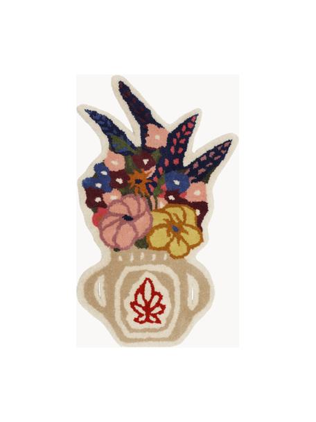Ručně všívaná vlněná rohož Flower Vase, Více barev, Š 55 cm, D 75 cm