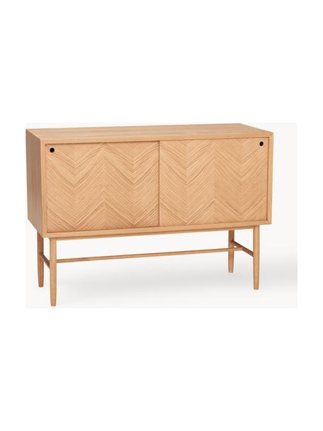 Credenza in legno di quercia con motivo spina di pesce Herringbone, Piedini: legno di quercia Questo p, Legno, Larg. 100 x Alt. 70 cm