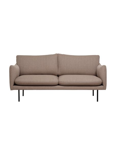 Canapé 2 places avec pieds en métal Moby, Tissu taupe, larg. 170 x haut. 95 cm