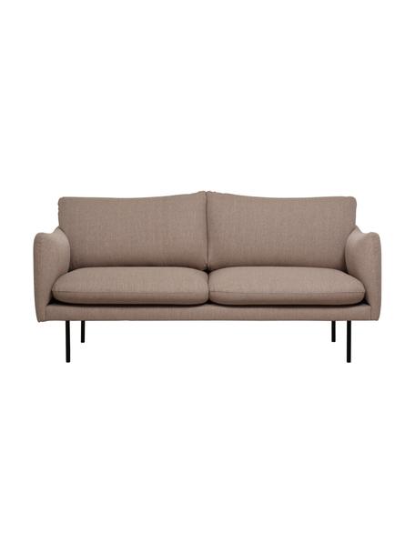 Sofa Moby (2-Sitzer) mit Metall-Füssen, Bezug: Polyester Der hochwertige, Gestell: Massives Kiefernholz, FSC, Webstoff Taupe, B 170 x T 95 cm