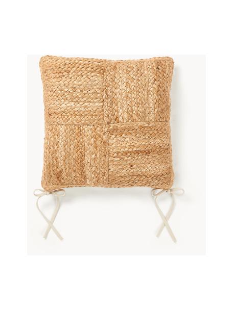 In- & outdoor zitkussen Bono uit jute, 2 stuks, Okergeel, B 40 x L 40 cm