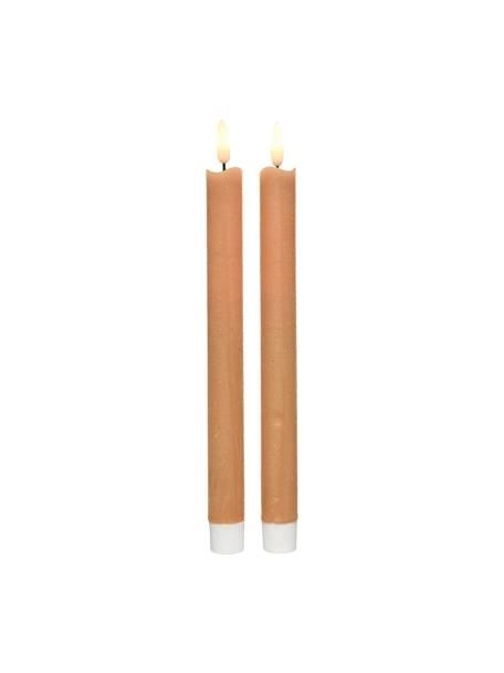 Dlhá LED sviečka Bonna, 2 ks, Vosk, Oranžová, Ø 2 x V 24 cm